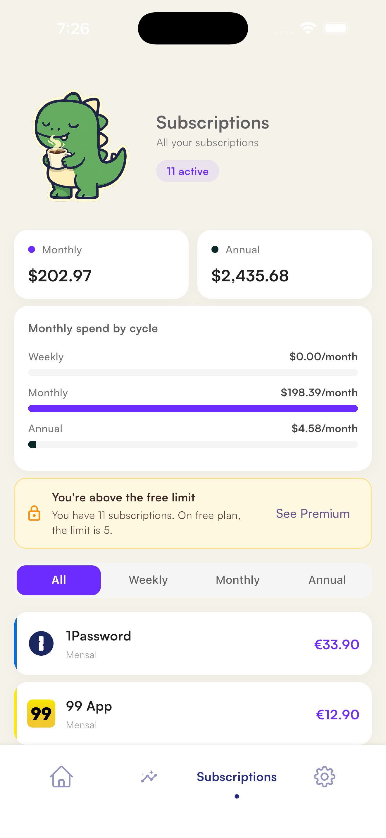 Mira - All Subscriptions